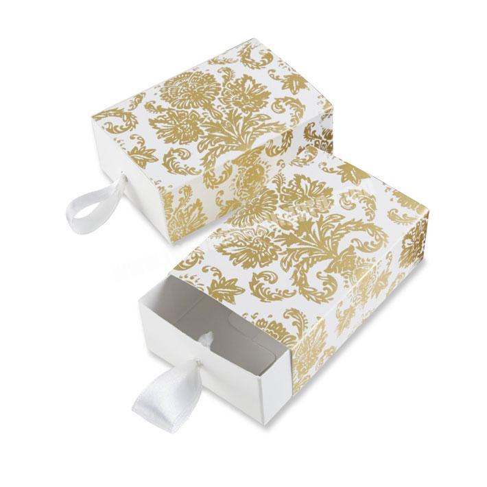 Luxury gold foil drawer sliding gift box custom printed