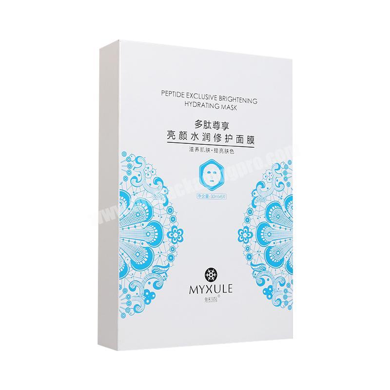 Luxury Gold Foil Stamping Facial Care Gift Packaging Boxes With Magnetic Lid