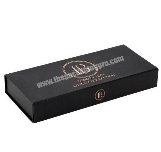 Luxury gold foiling matte lamination black jewelry box