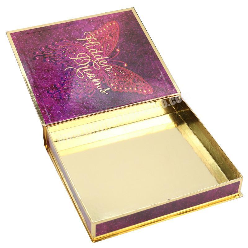 Luxury golden paper card makeup packing box mask lipstickers packaging show box