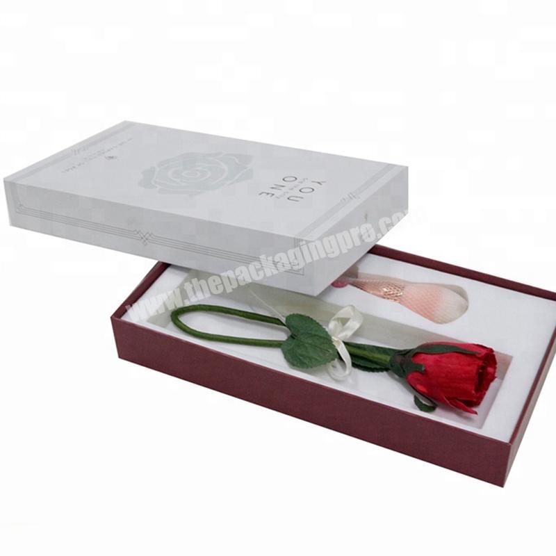 Luxury Handmade Paper Packaging lid and base Makeup Brush Box With inserts