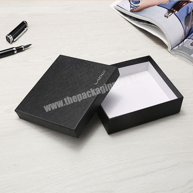 Luxury hardcover wallet gift boxes, promotional gift hard cover men wallet box packaging