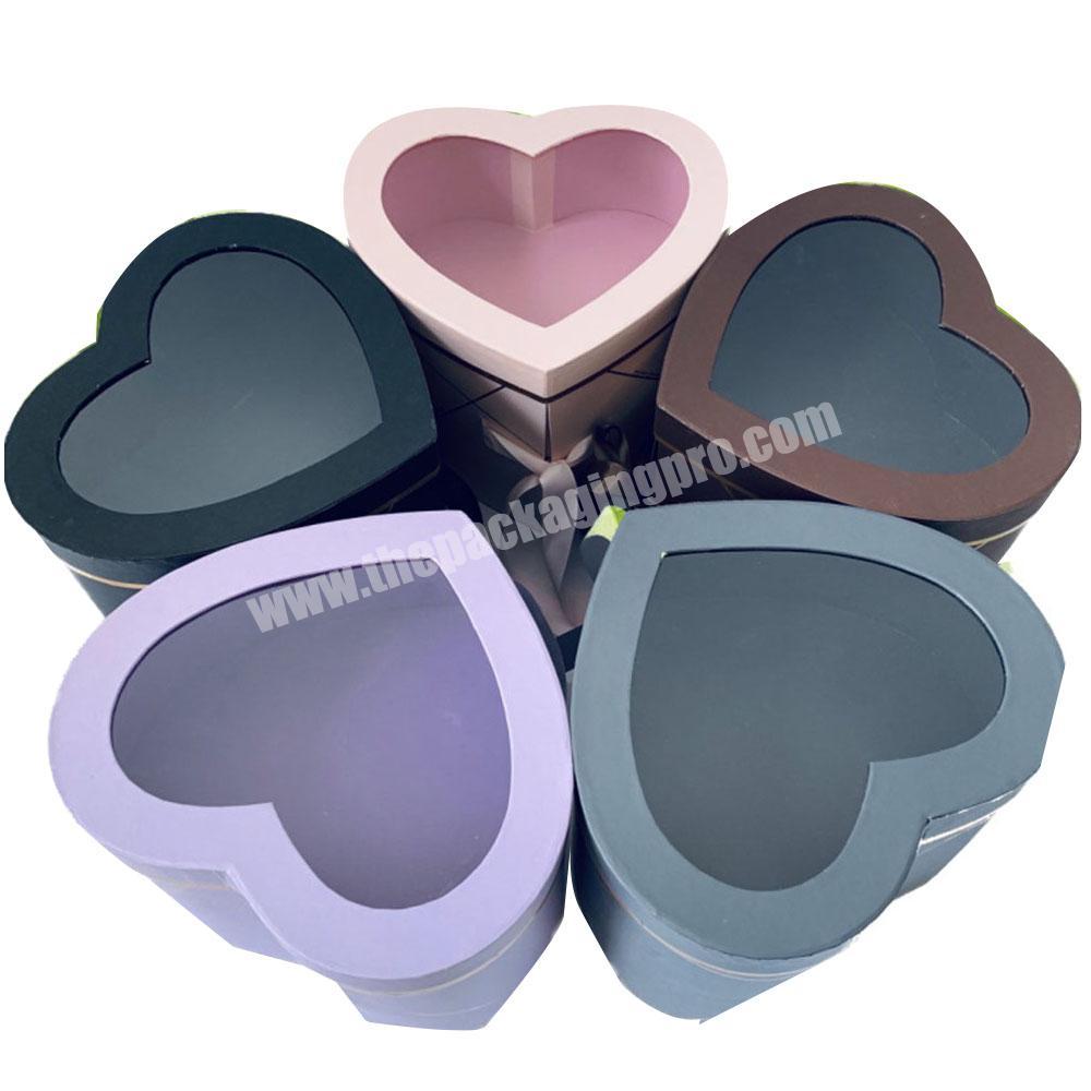 Luxury heart shape gift boxes with ribbon