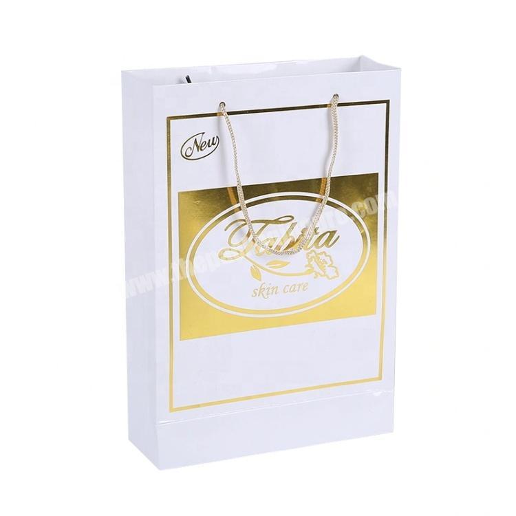 Luxury High Quality Custom Logo Flat Paper Handle Customized Design Shopping Bag