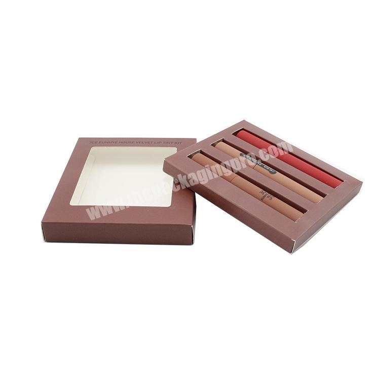 Luxury High Quality Eco-friendly Custom Logo Cosmetic Lip Gloss Lipstick Paper Packaging Box