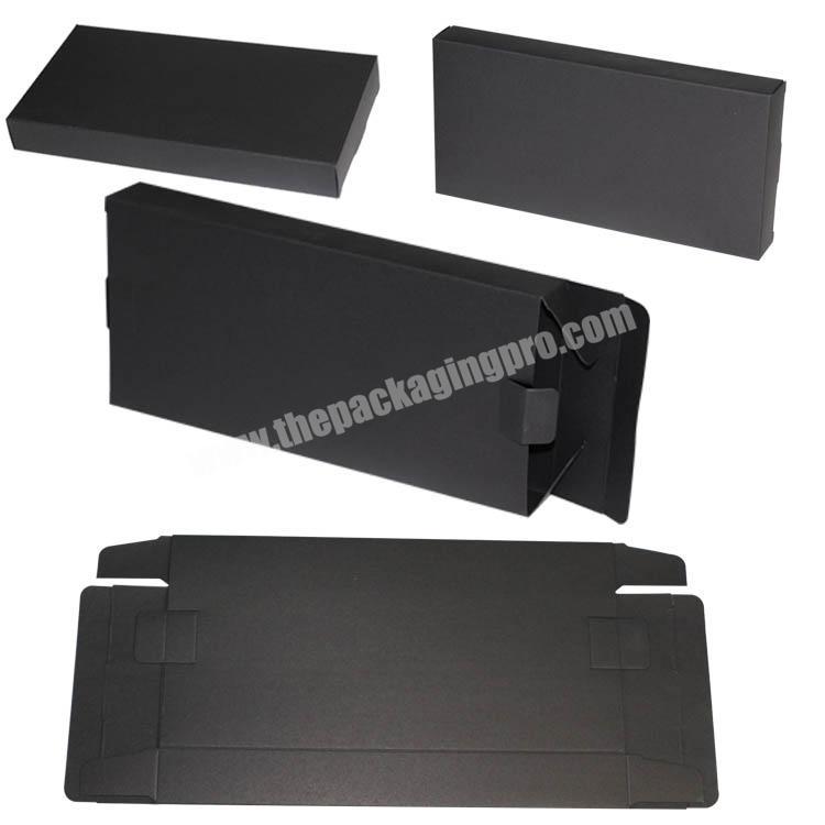luxury hot sale foldable black paper card box for cosmetic candle gift card box folding paper box packaging