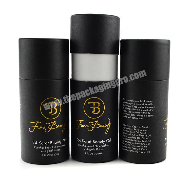 Luxury hot stamping cylinder paper box tea cardboard paper tube