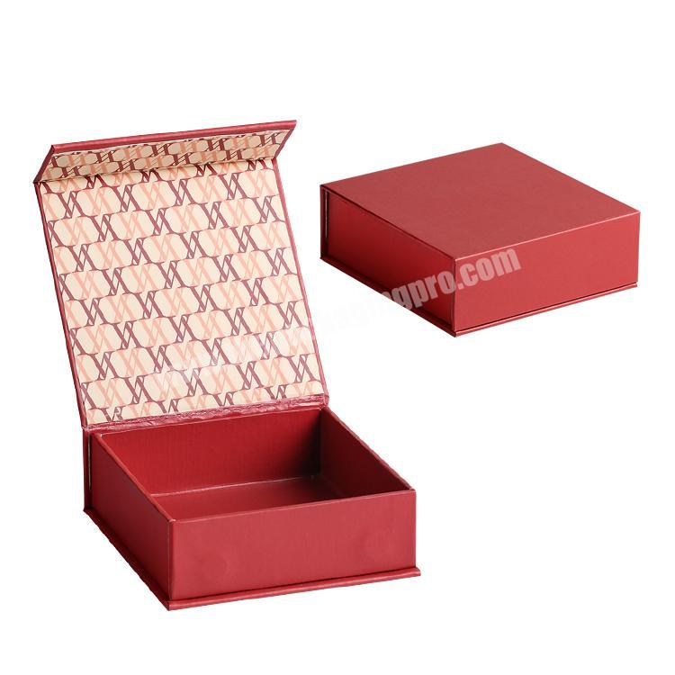 Luxury Jewellery Color Boxes Custom Logo Printed Paper Red Bracelet Jewelry Box