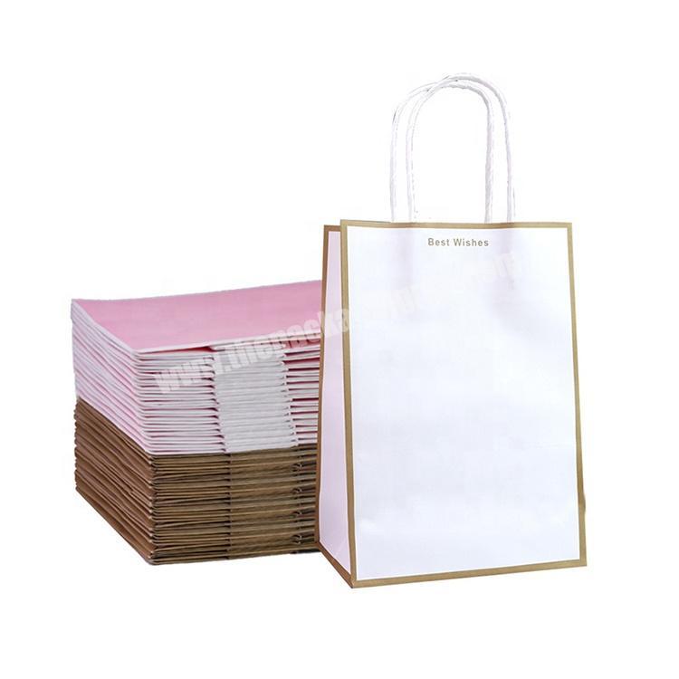 Luxury  Kraft Paper Bag Handbag Gift Bag Custom Made  Shopping Bags for Clothes