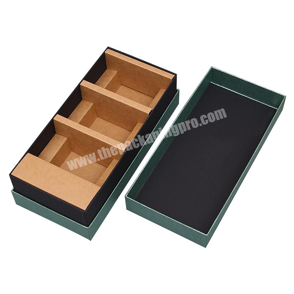 Luxury kraft paper insert protect glass bottles cardboard packaging soap shipping boxes