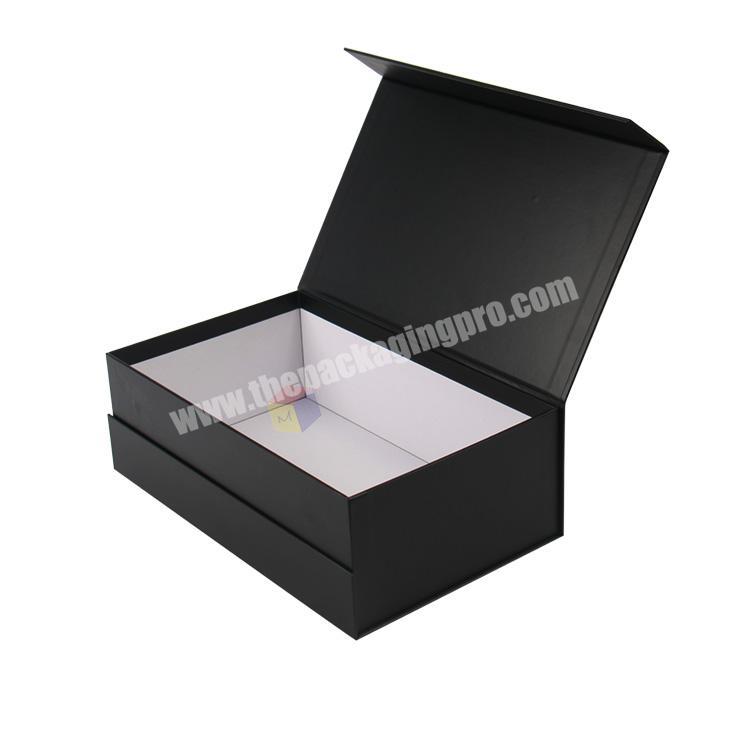 luxury large magnet flat pack rigid cardboard gift packaging box shoe