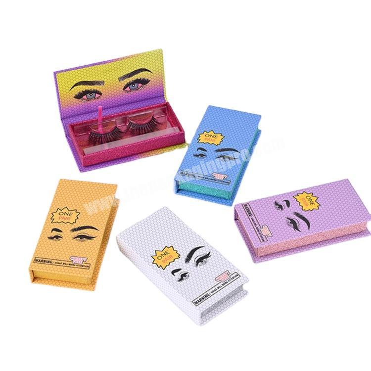 luxury Lash Boxes Eyelash Packaging Box Empty Lash Packaging with Tray Rectangle Case Eyelashes Package For Make Up