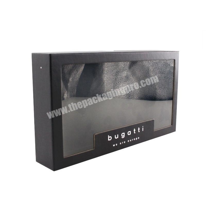 Luxury Lid And Base Empty Packaging box Custom Logo Gift Box With PVC Clear Window