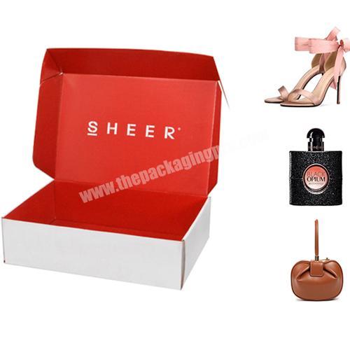 Luxury Logo Printed Recycle Corrugated Gift Box Paper Packaging Boxes For Shoes Perfume Purse Shipping