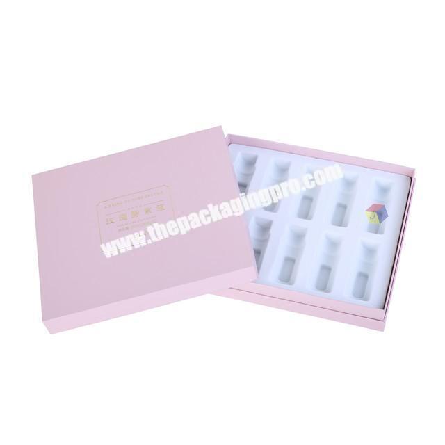 luxury lovely pink skin care serum box packaging