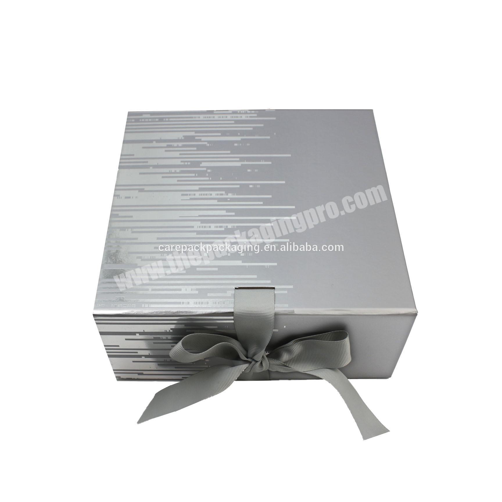 Luxury Magnet Gift Carton Packaging Boxes with Ribbon for Flower