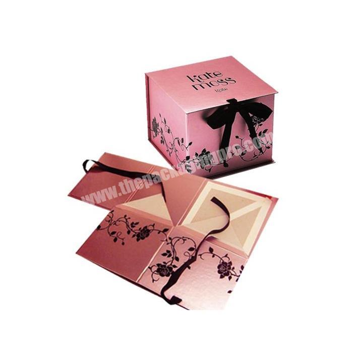Luxury Magnetic Gift Paper Box With Ribbon For Christmas Packaging