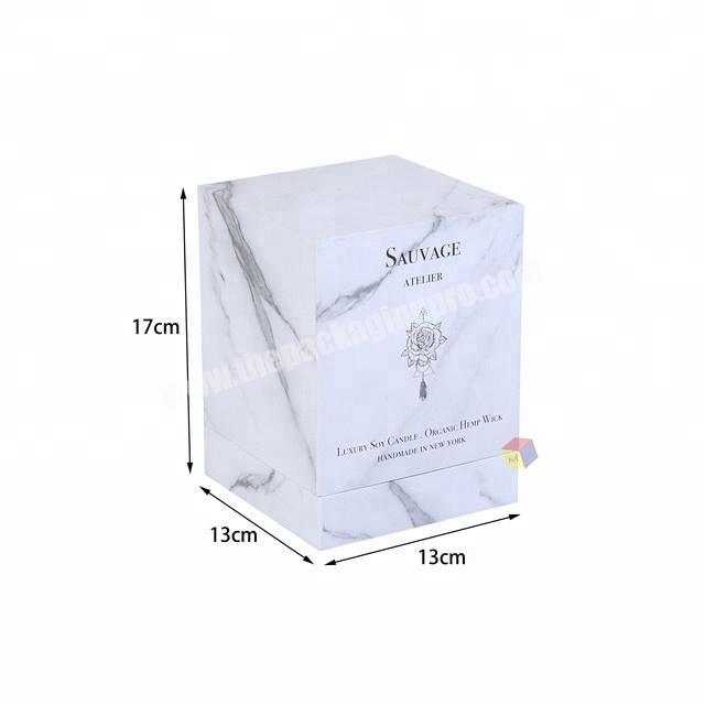 luxury marbling rigid paper cardboard jar box packaging