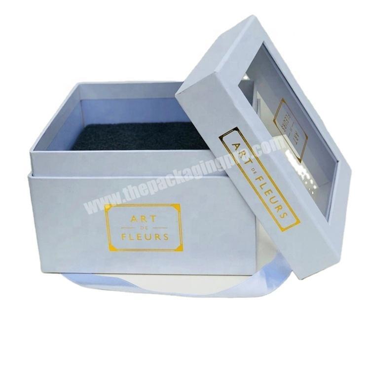 Luxury Medium Hat Boxes Flower Packaging with handle