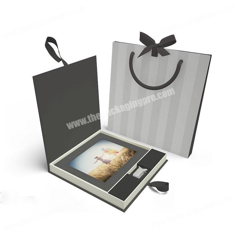 Luxury own logo design paper custom gift packaging wedding 4x6 photo box