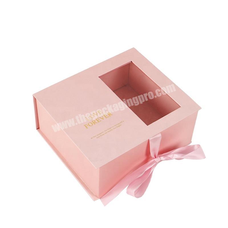 Luxury Packaging Cake with Window Wedding Customized Cardboard Paper Eco Friendly Cosmetic Phone Gift Box Flower