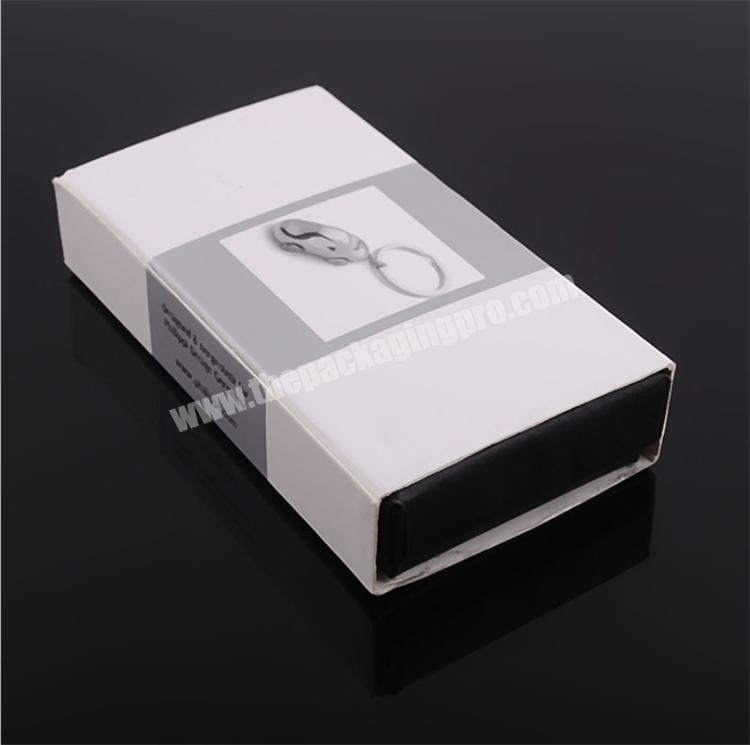 Luxury packaging custom logo key ring box with FOAM