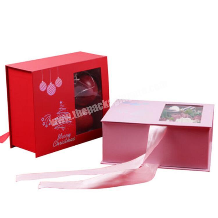 luxury packaging pink magnetic closure gift box
