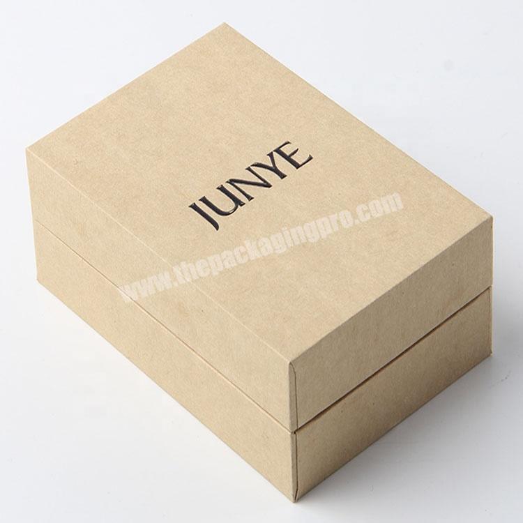 luxury packing recycled brown kraft printed packaging closing gift paper box