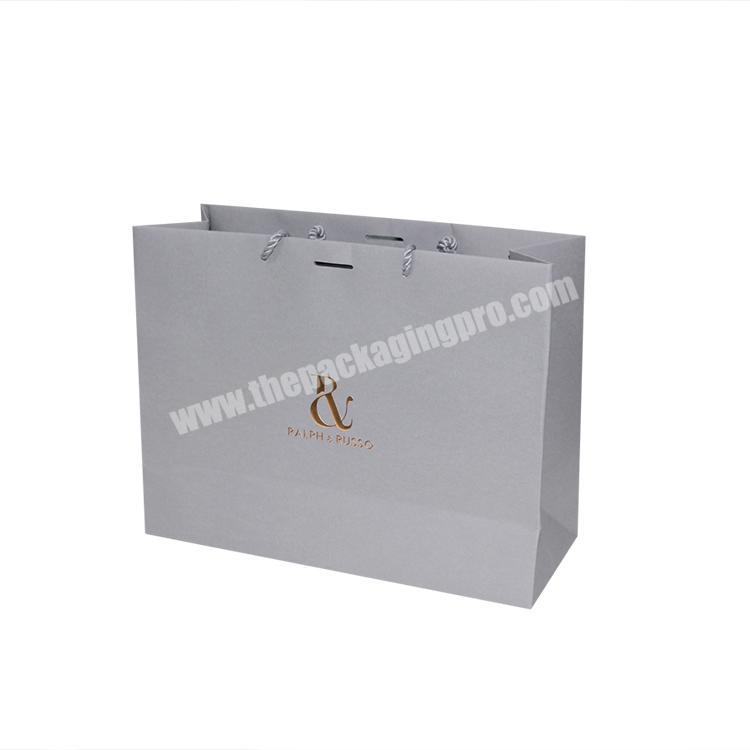 luxury paper bag packaging custom paper bags with gold foil LOGO