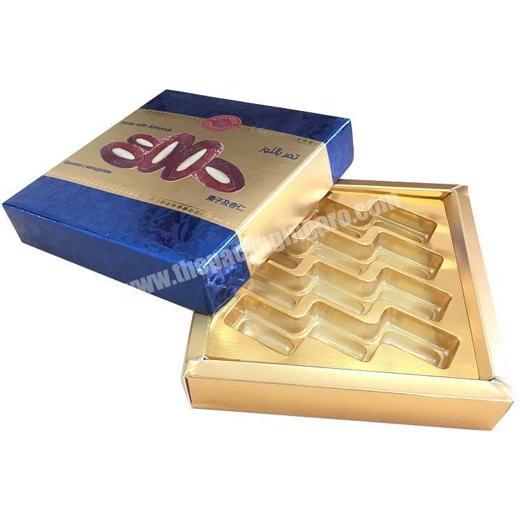 Luxury Paper candy gift box  packaging with PET tray for  Middle East sweets