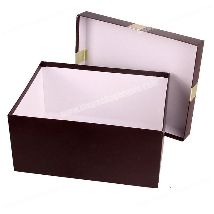 Luxury  Paper Custom Printing  Rigid Lift Off Clothing  Shoe Box Packaging