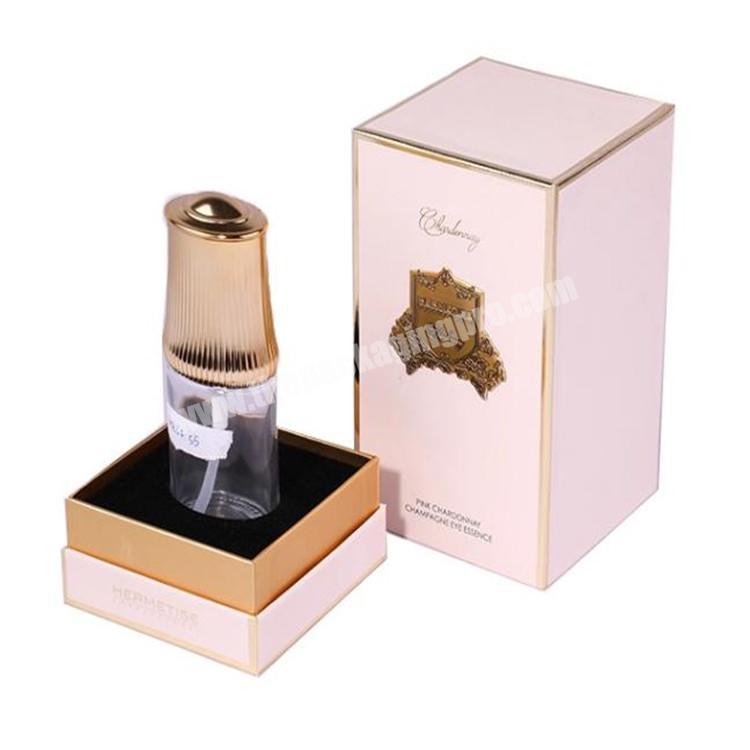 Luxury paper empty perfume bottle boxes round tube perfume gift box packaging