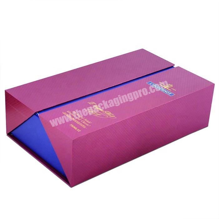 Luxury paper gift box for wine bottles