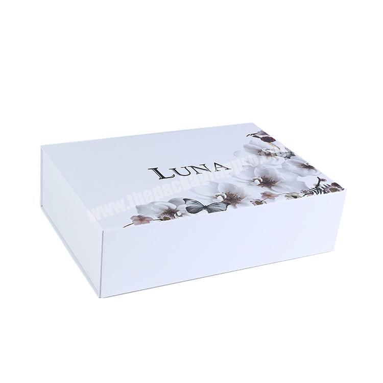 luxury paper magnetic custom logo gift box with magnet closure