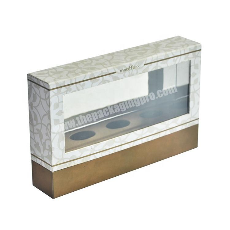 Luxury Paper Packing Makeup Kit Cosmetic Gift Box Organizer With Mirror And Window