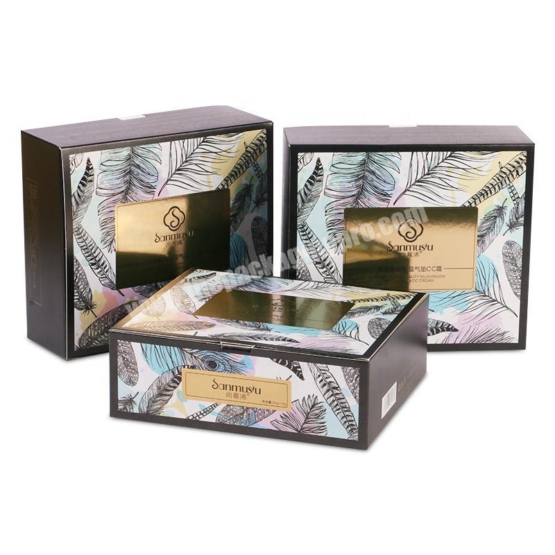 luxury paper skincare cosmetic makeup Air cushion BB CC cream packaging paper box