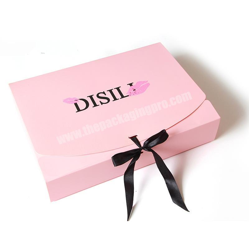 Luxury Paper White Box Packaging Clothing Gift Box With Ribbon