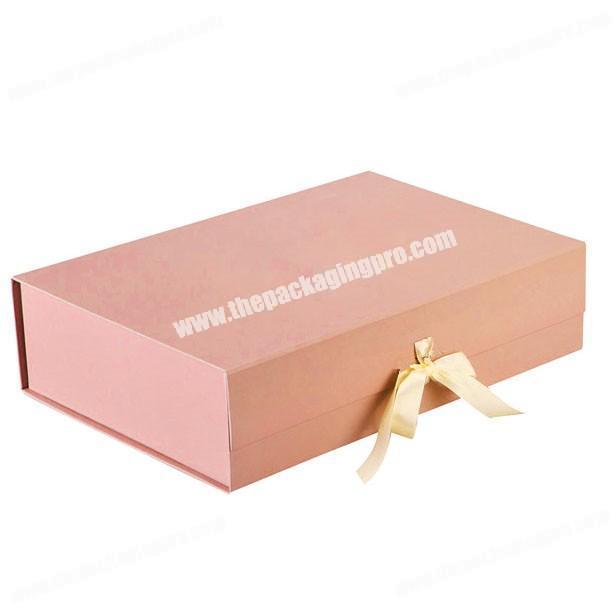 Luxury pink custom logo small matt black book shape wig hair extension packaging gift box