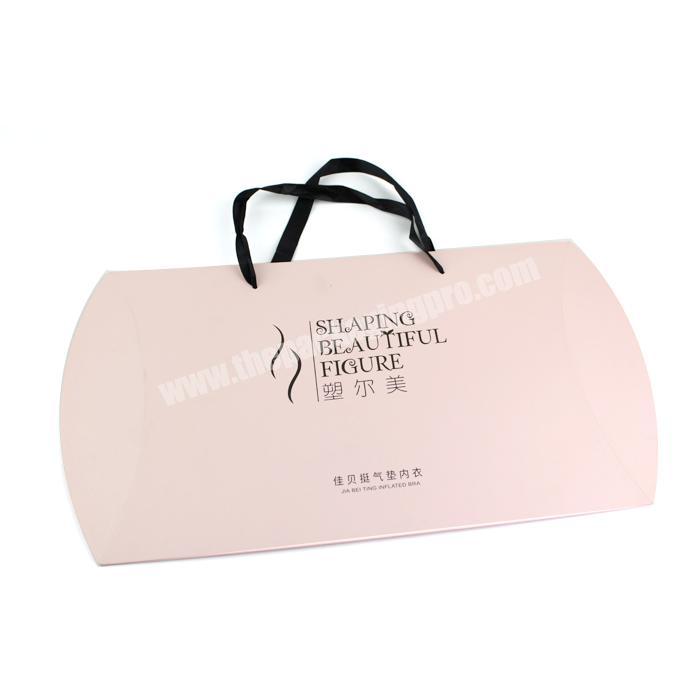 Luxury Pink Pillow Virgin Hair Box Packaging With Handle