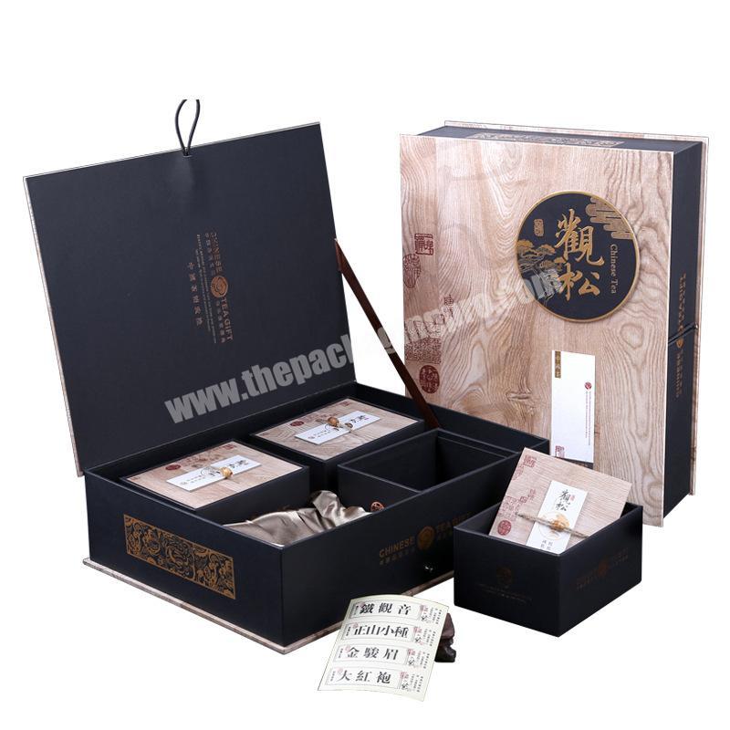 Luxury printed cardboard paper box with inner box packaging for chocolate or tea