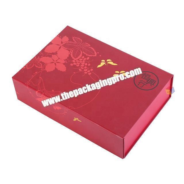 luxury printed red cardboard paper folding boxes