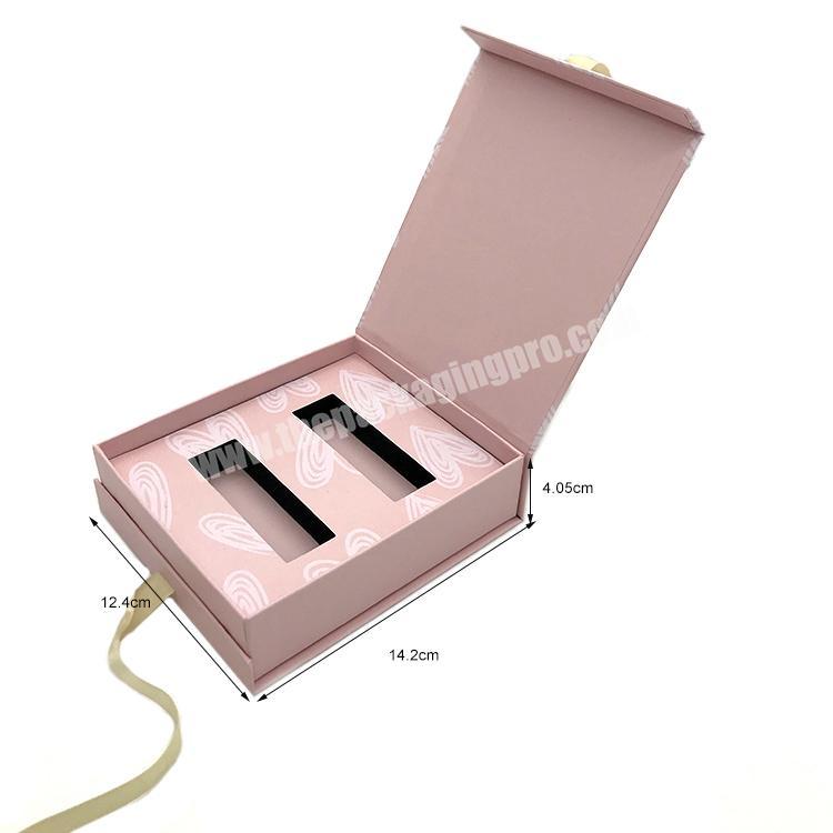 Luxury Printing  glossy custom paper cosmetics case box eyelash packaging box