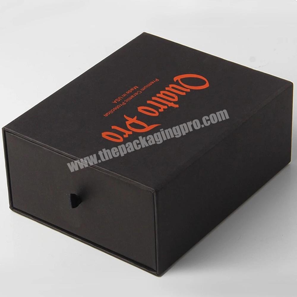 luxury pull out black necktie gift packaging box