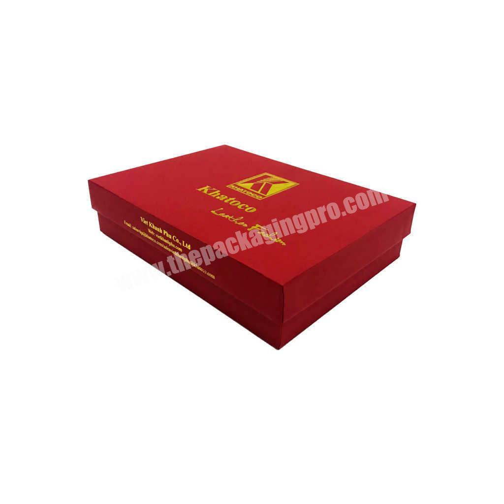 Luxury Red Cardboard Box With Lid And Logo