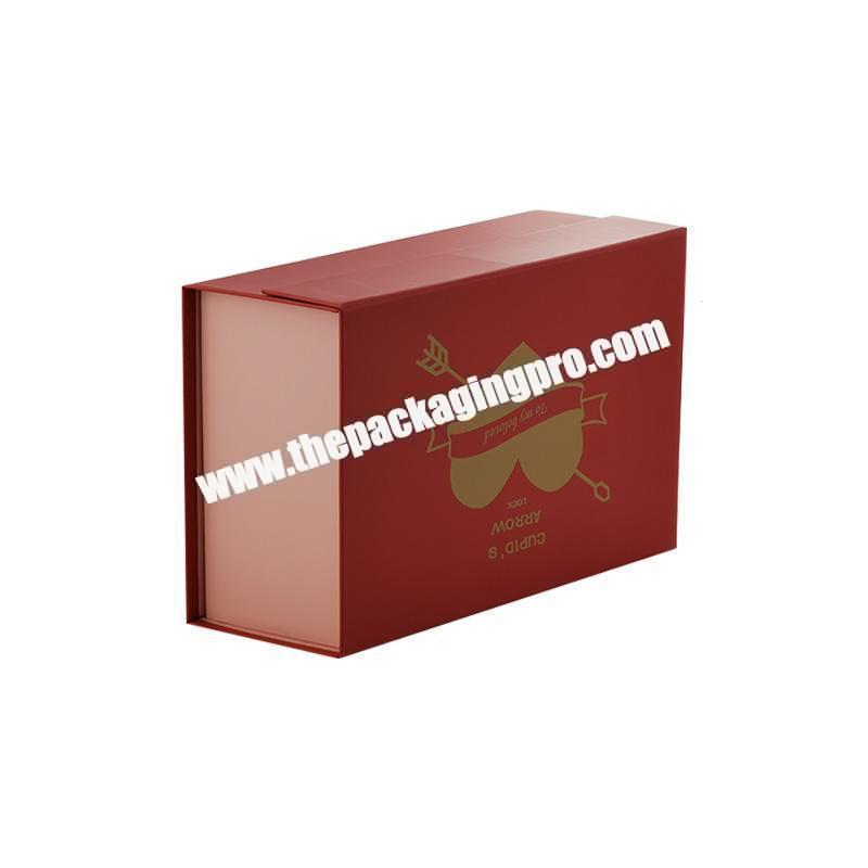 Luxury red custom printing wedding present magnetic closure gift boxes