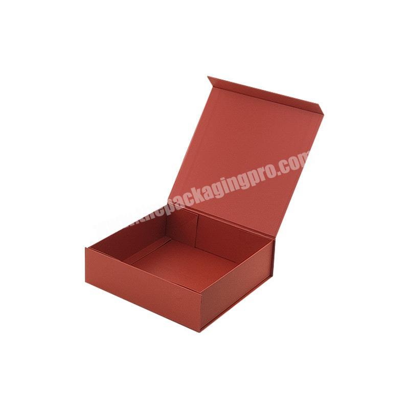 Luxury red women's dress clothing packaging magnetic gift box wholesale