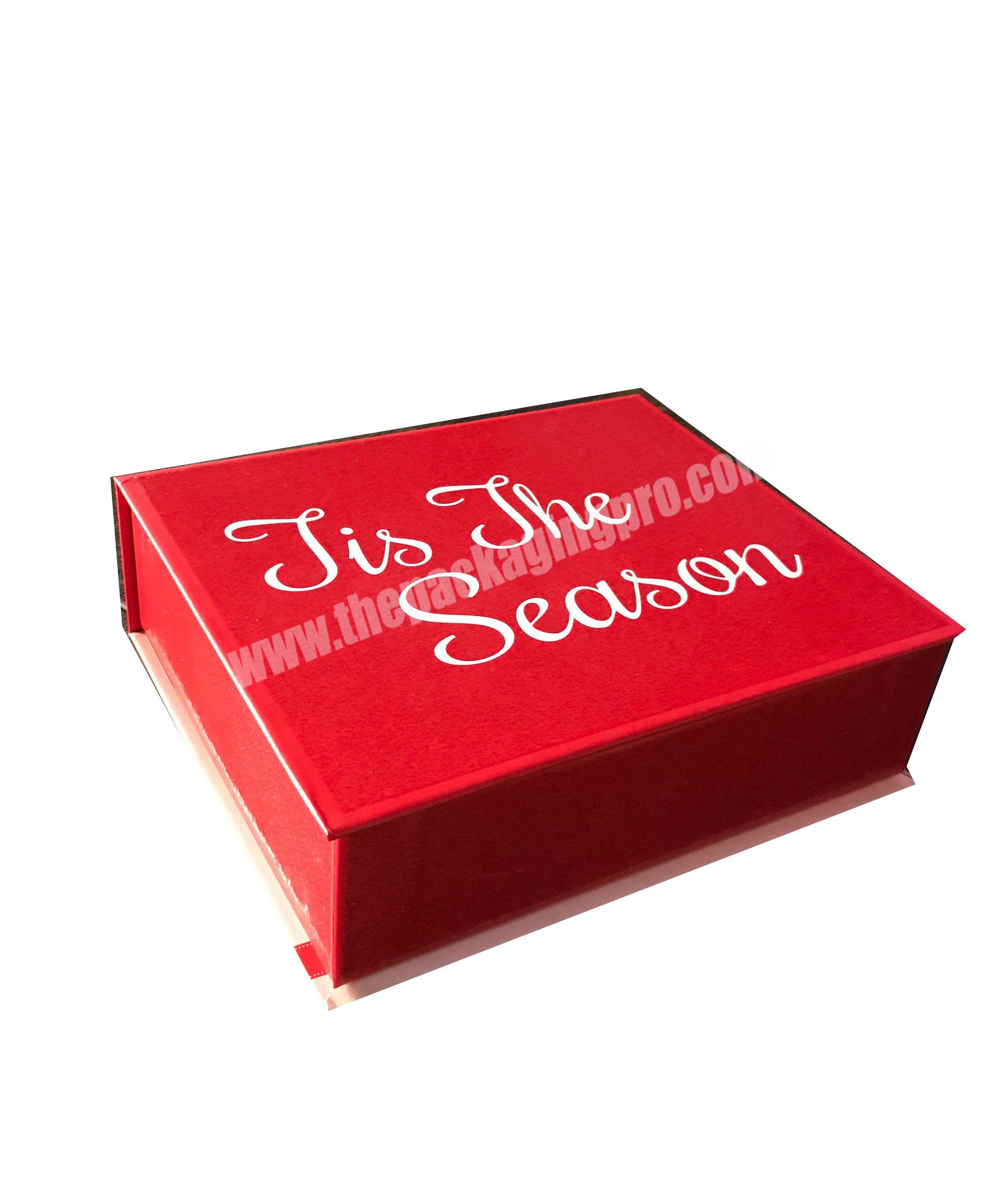 Luxury Rigid Cardboard Display Red Matt Gift Packaging Paper Box
