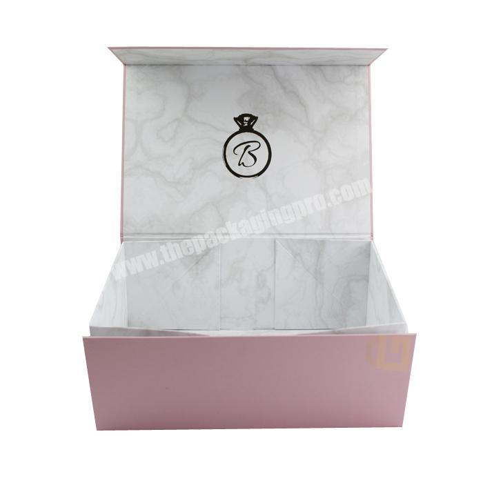 Luxury  Rigid Cardboard Packaging Magnetic Folding Paper Wedding Dress Gift Box