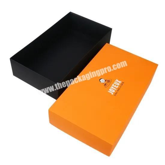 Luxury Rigid Paper Two Pieces Lid Off Souvenir Present Box Custom Made Apparel Clothing Packaging Cardboard Lid and Base Box