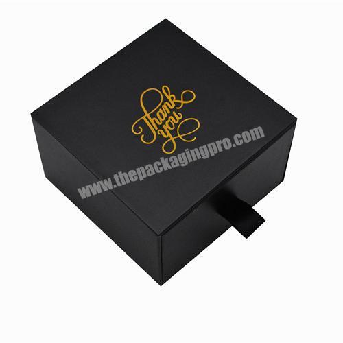 Luxury Rigid Silver Hot Stamping Jewelry Cardboard Gift Sliding Drawer Box Packaging